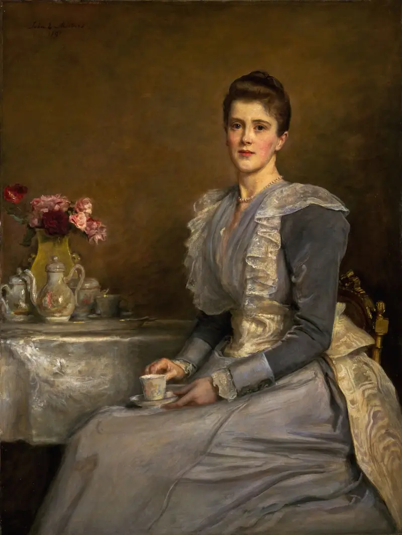 Porträtt av Mary Endicott (d. 1957), Mrs Joseph Chamberlain av Sir John Everett Millais