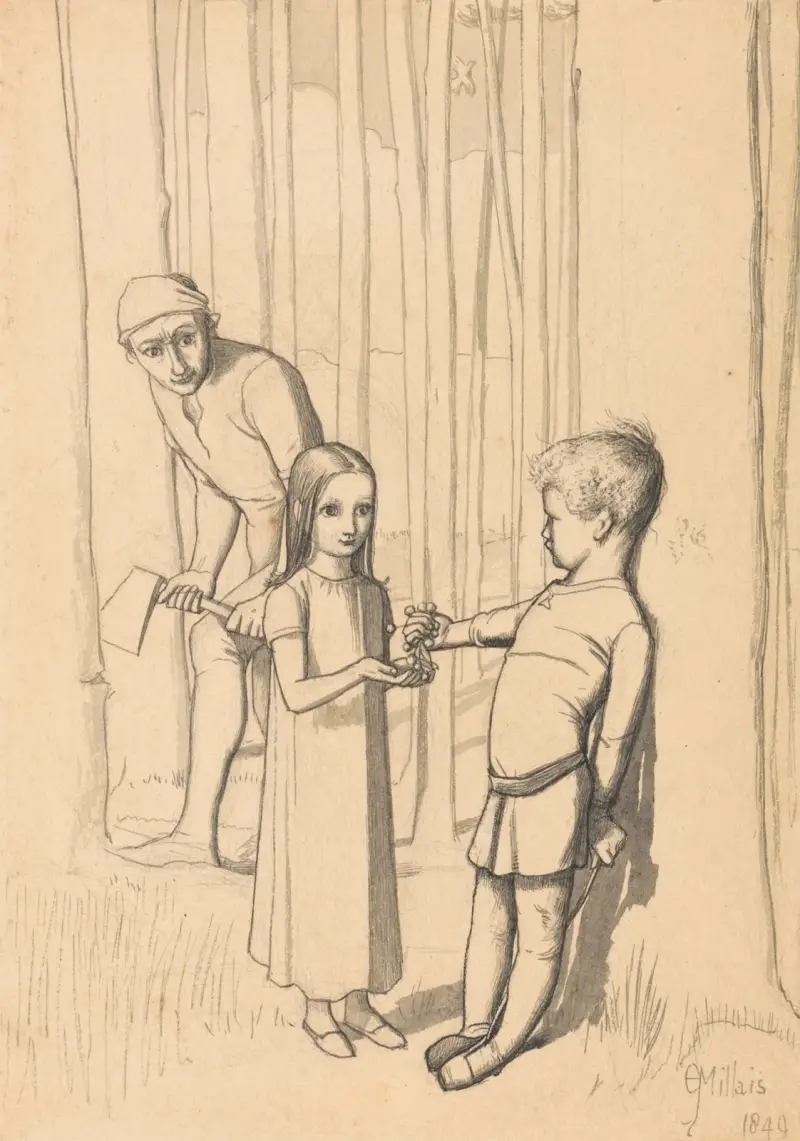 Study for The Woodman’s Daughter av Sir John Everett Millais