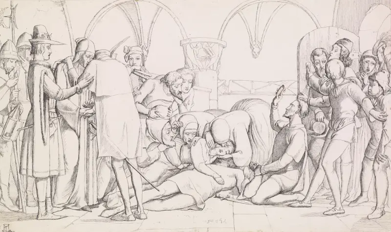 Śmierć Romea i Julii – studium kompozycyjne, Sir John Everett Millais