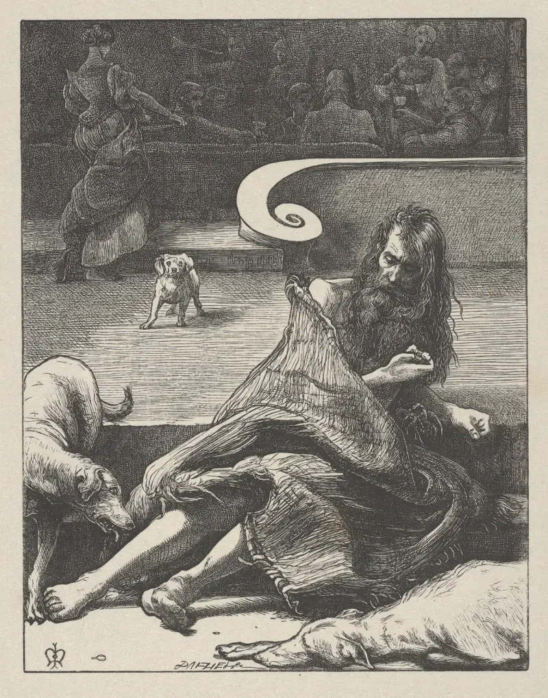 The Rich Man and Lazarus av Sir John Everett Millais