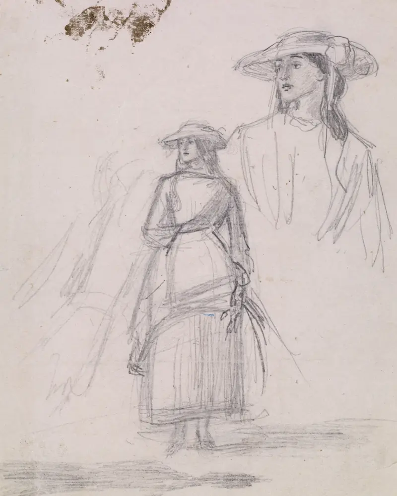 Thomas Hoods Ruth – Zwei Figurenstudien von Sir John Everett Millais