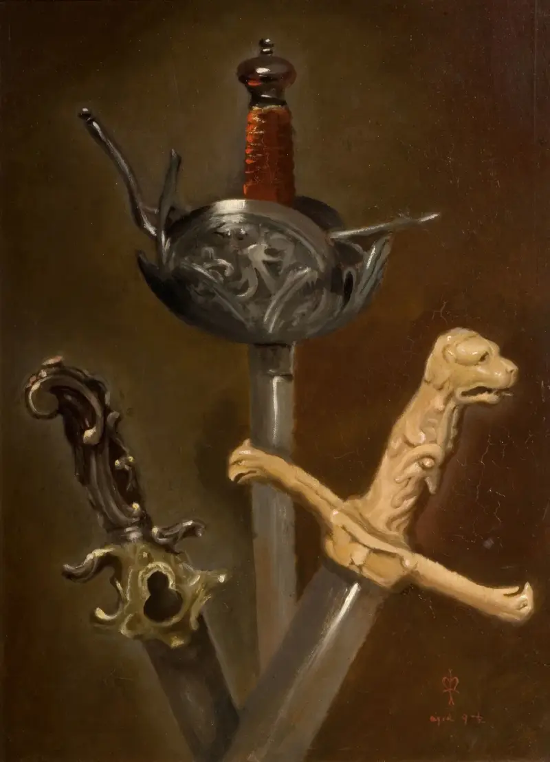 Trzy rękojeści mieczy, Sir John Everett Millais