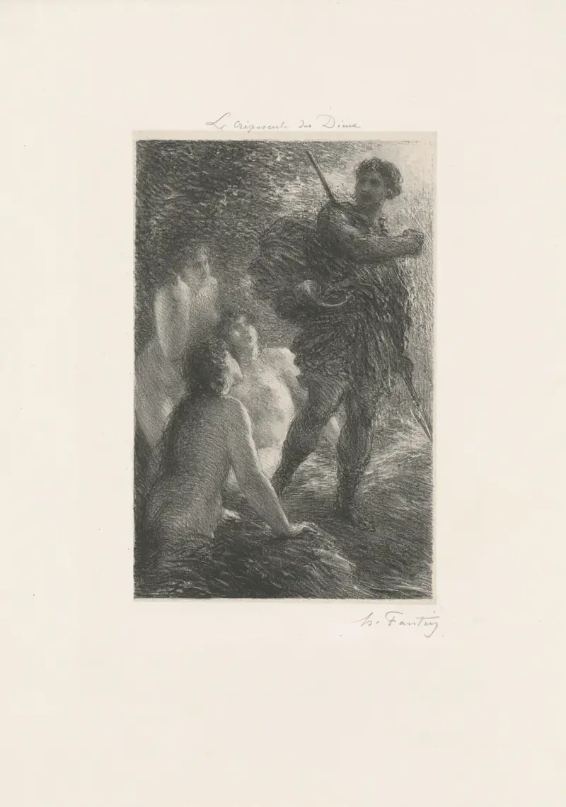 Ragnarök. Akt III. Siegfried och Rhendöttrarna av Henri Fantin-Latour
