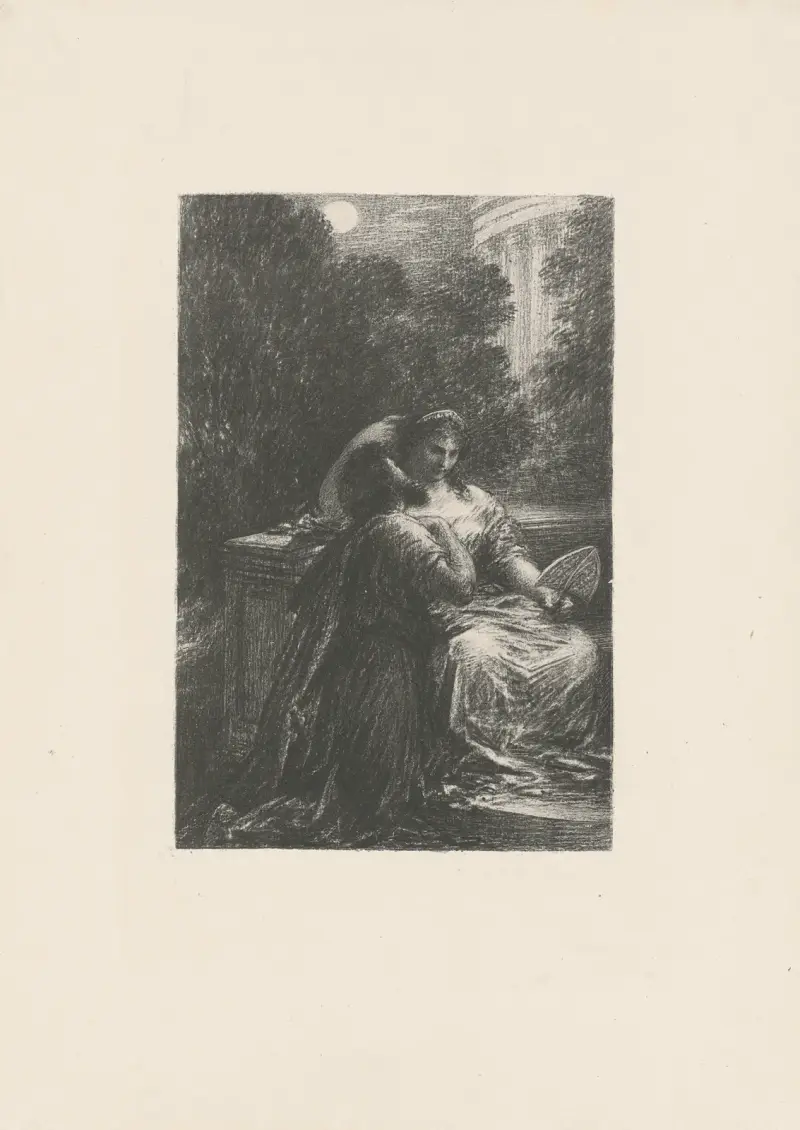 Trojanerna i Kartago. Akt III. Kärleksduett av Henri Fantin-Latour