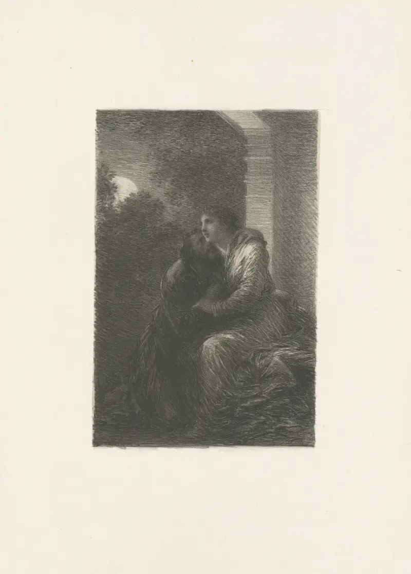 Lohengrin. Akt III. Kärleksscen av Henri Fantin-Latour