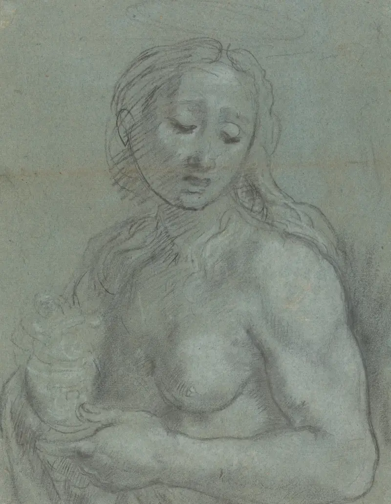 Halbfigur der Maria Magdalena (Versoseite) von Federico Barocci