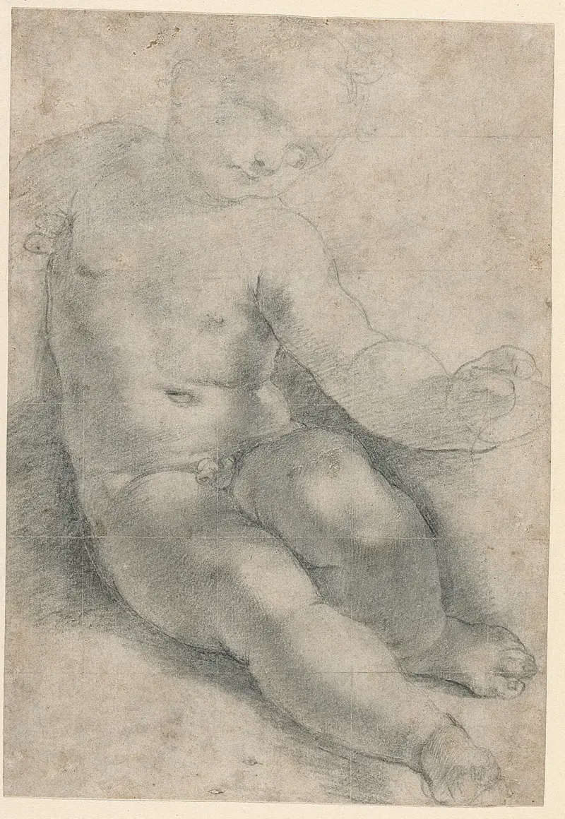 Study for the Christ Child in the Madonna of S. Simone av Federico Barocci