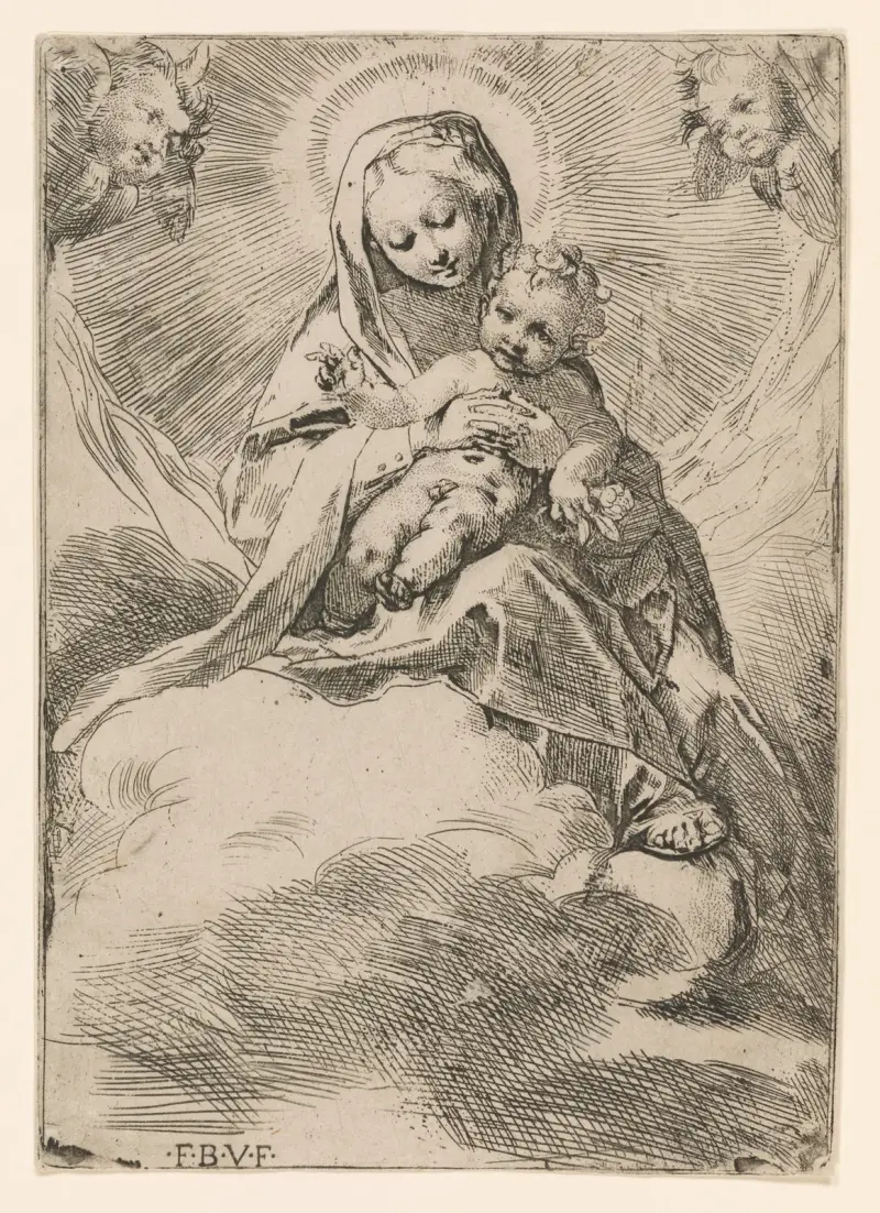 Virgin and Child in the Clouds av Federico Barocci