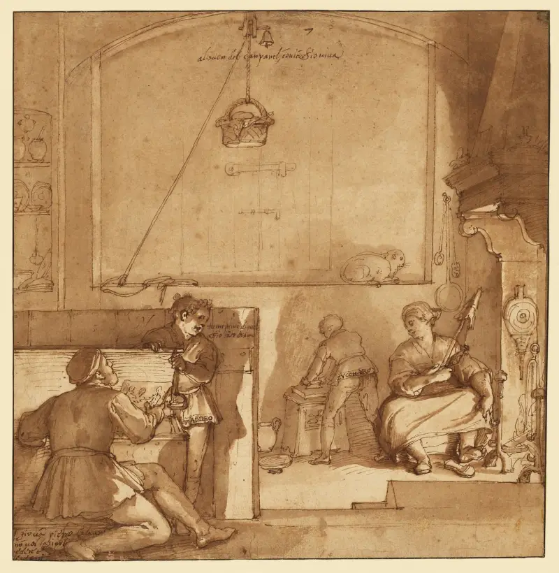 Taddeo i Giovanni Piero Calabreses hus av Federico Zuccaro