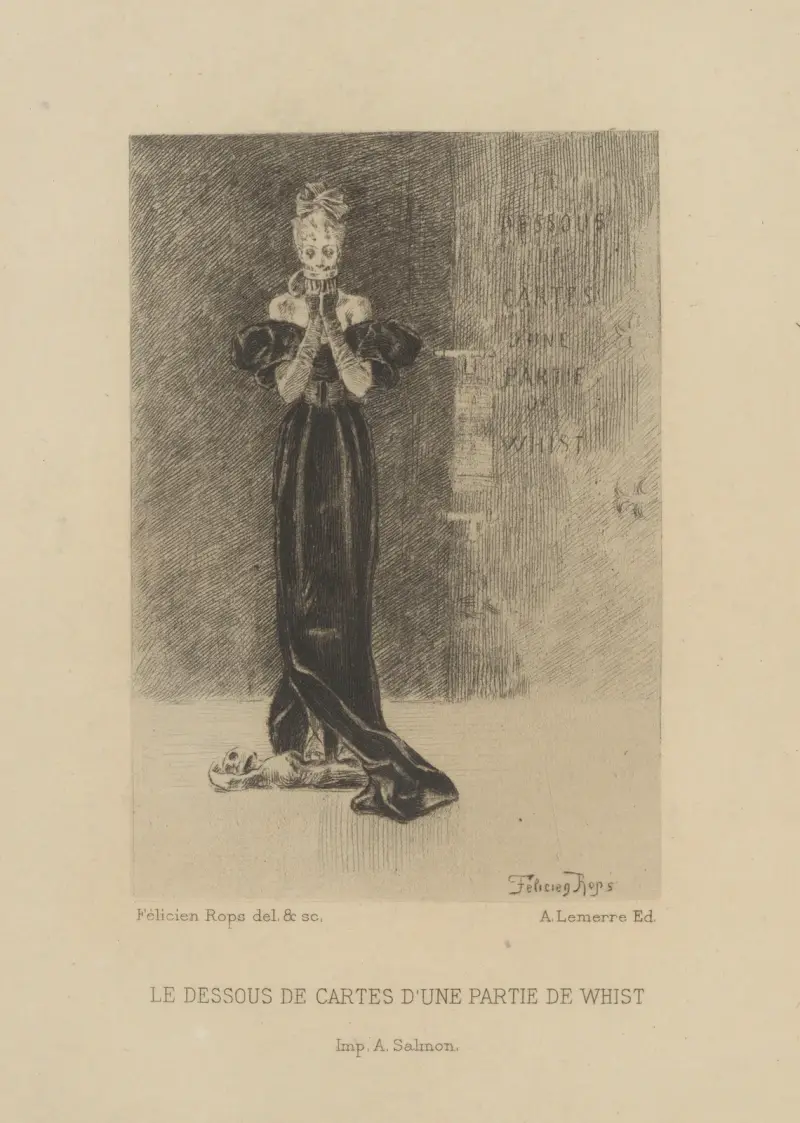 Le dessous de cartes d’une partie de whist av Félicien Rops