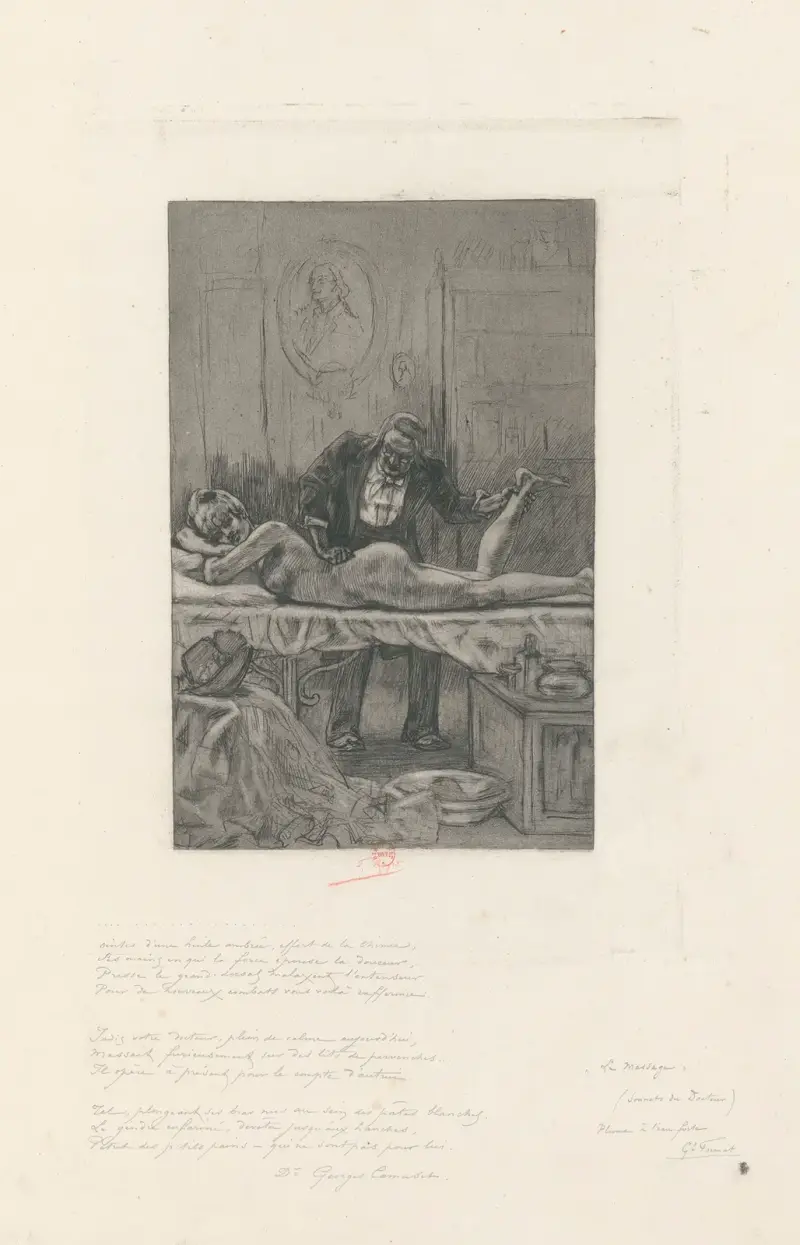 Die Massage (IV) von Félicien Rops