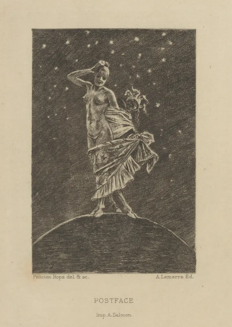 Efterskrift. Kvinnan och vansinnet behärskar världen I av Félicien Rops