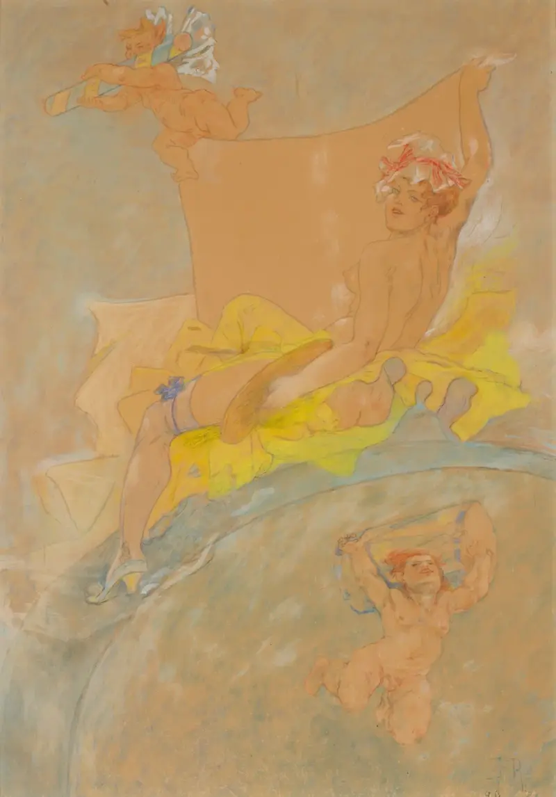 Projet d’affiche av Félicien Rops