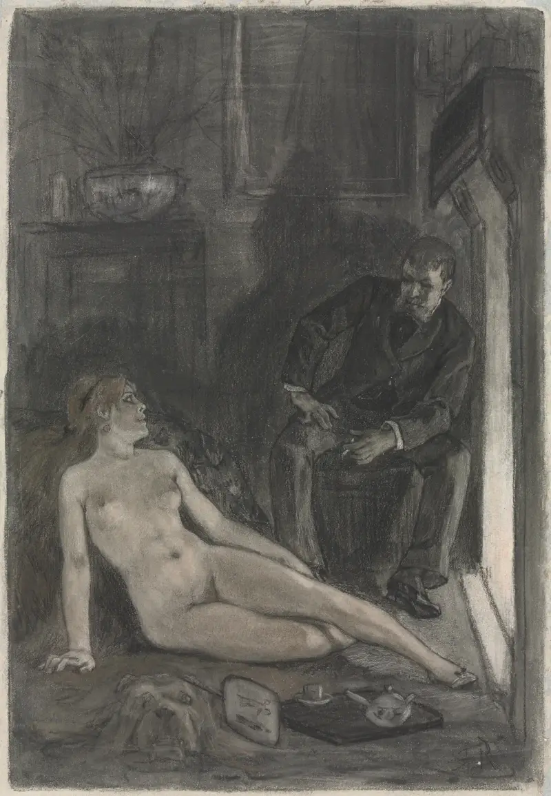 Winter Evening av Félicien Rops