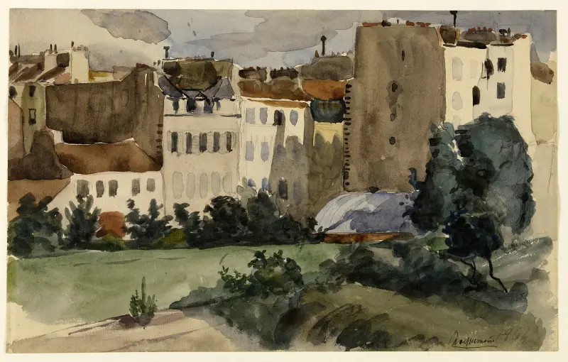 La rue Rousselet av Félix Bracquemond