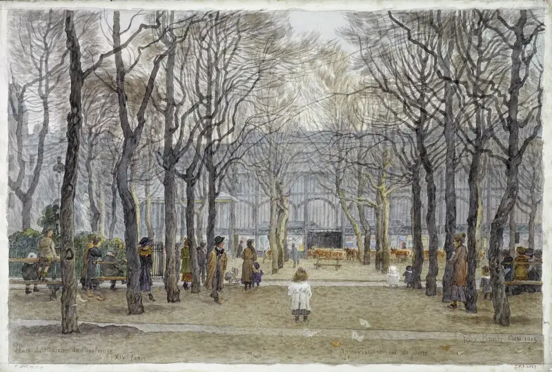 Torget i Montrouge av Félix Brard