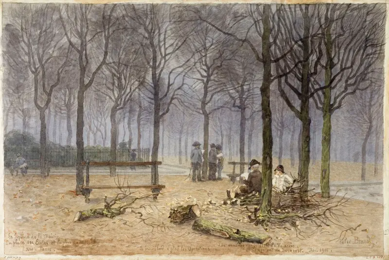 Parken vid stadshuset, Place des Écoles och Place du Marché av Félix Brard