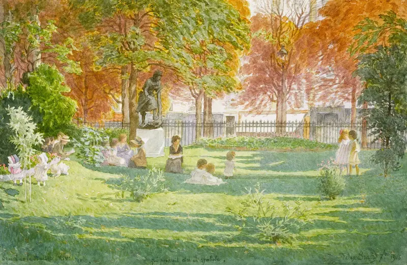 Platz vor dem Rathaus des 14. Arrondissements, 1916 – Nr. 3 von Félix Brard