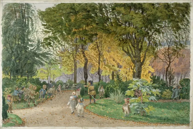 Parken vid stadshuset i 14:e arrondissementet, 1915 av Félix Brard