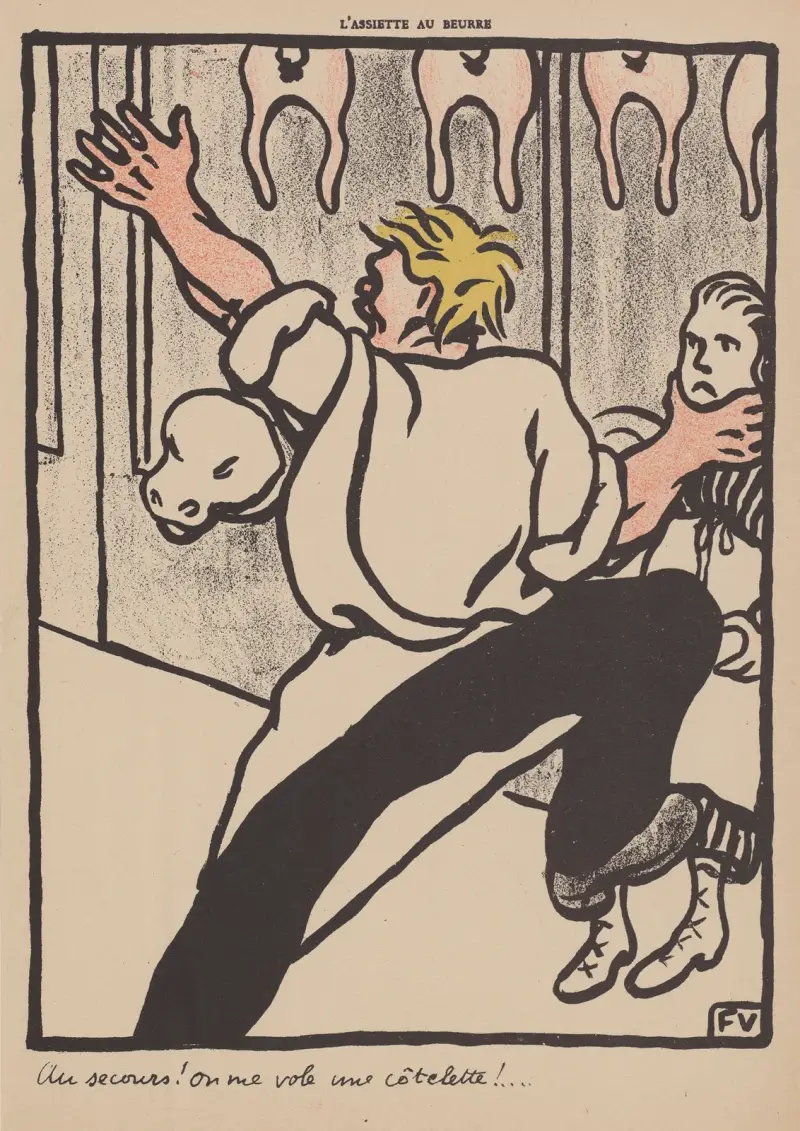 Hjälp! Någon stjäl min kotlett av Félix Vallotton