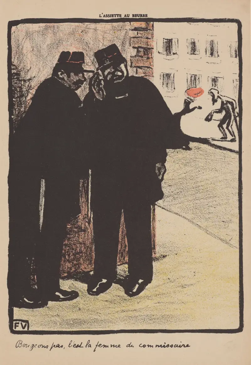Bewegt euch nicht, das ist die Frau des Kommissars von Félix Vallotton