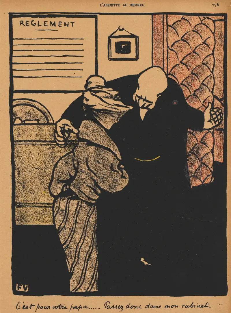 Brott och straff; Det gäller er far… av Félix Vallotton