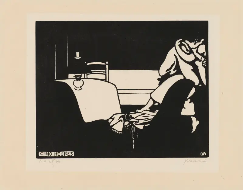 Pět hodin (Cinq Heures), 1898, Félix Vallotton