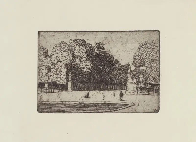 Stora allén i Luxembourg av Félix Vallotton