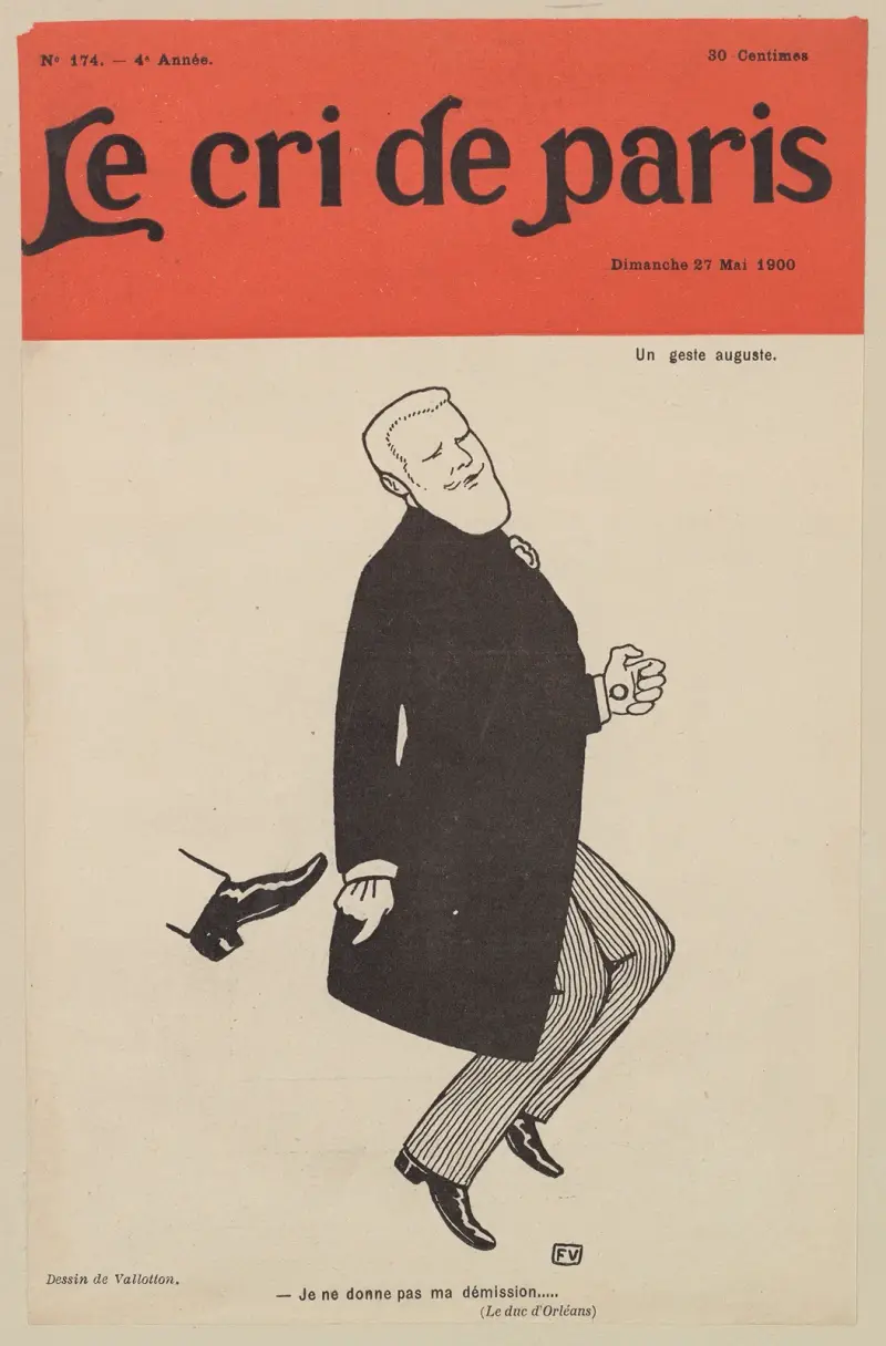 Jag lämnar inte in min avskedsansökan… (hertigen av Orléans) av Félix Vallotton
