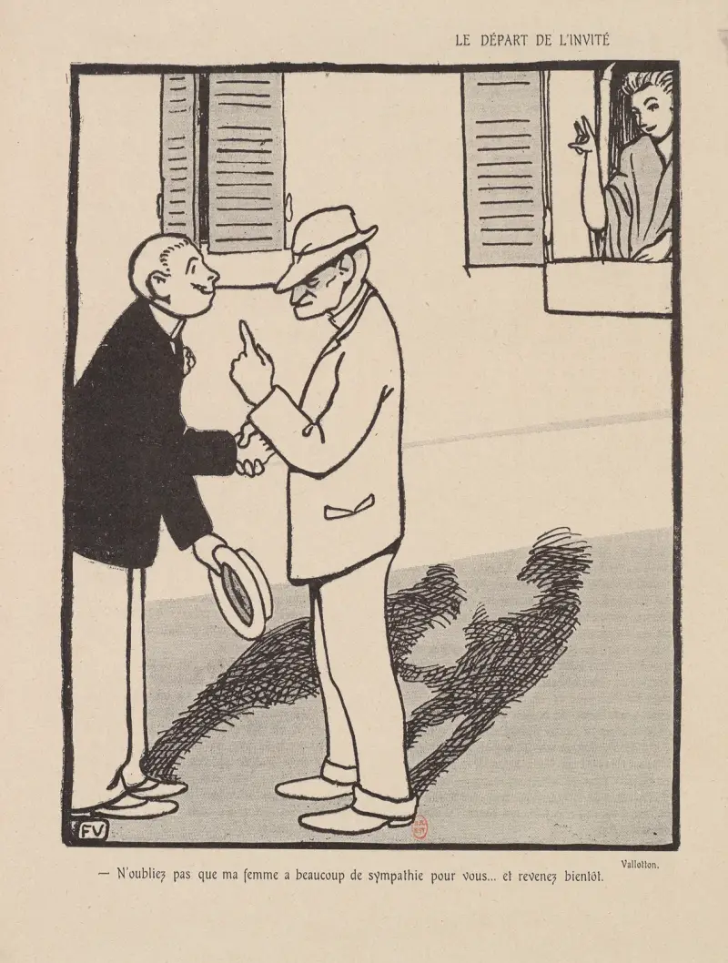 Die Abreise des Gastes von Félix Vallotton