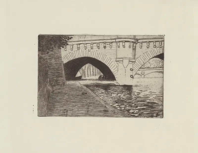 Pont Neuf och Pont Saint-Michel av Félix Vallotton