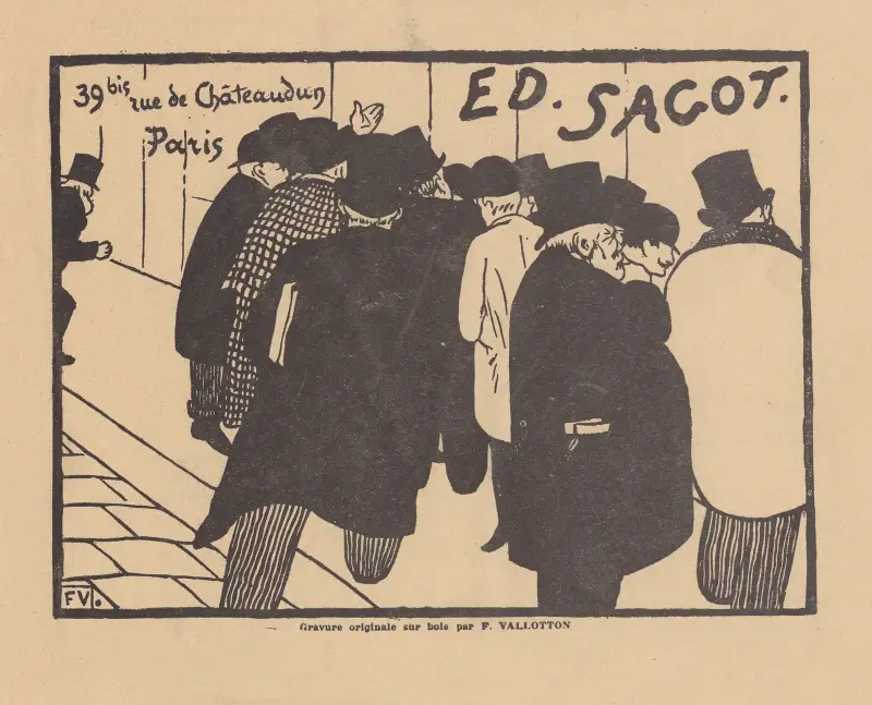 Grafikälskarna – 39 bis rue de Châteaudun, Paris av Félix Vallotton