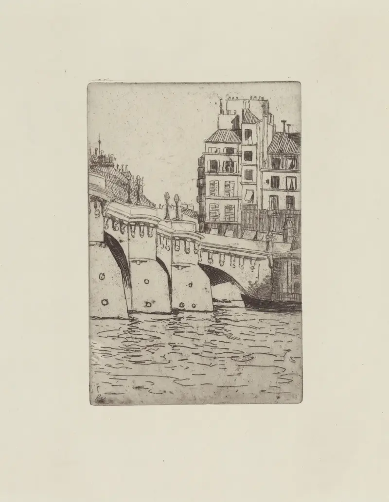 Bad vid Pont Neuf av Félix Vallotton