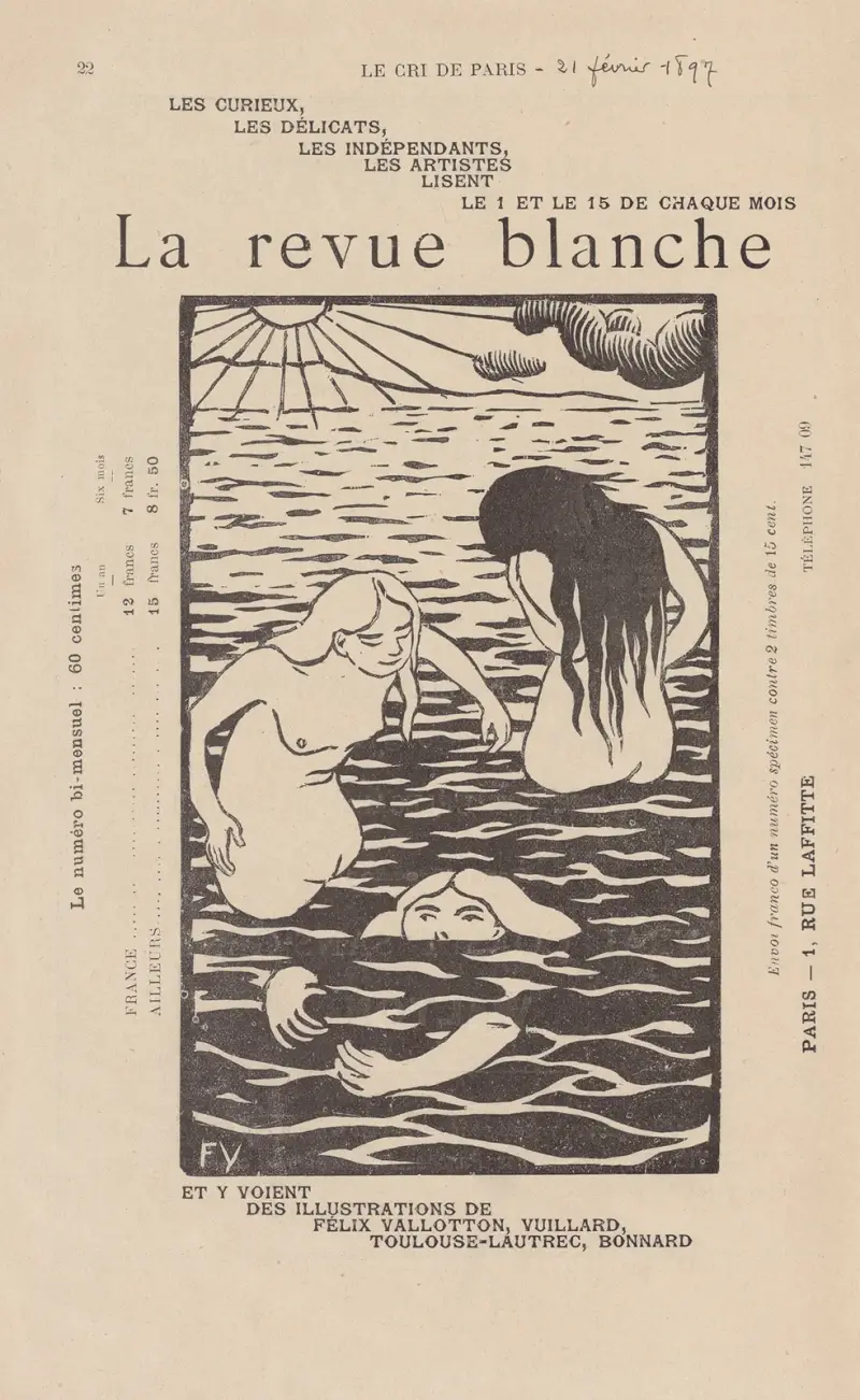Les trois baigneuses av Félix Vallotton