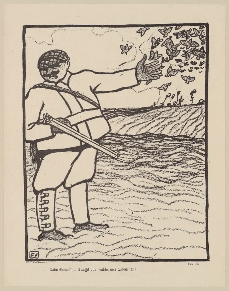 Naturligtvis! … Det räcker att jag glömmer mina patroner! av Félix Vallotton