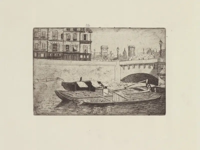 Pråmar vid Pont-Neuf av Félix Vallotton