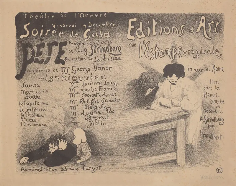 Programm für Strindbergs ‚Père‘ von Félix Vallotton
