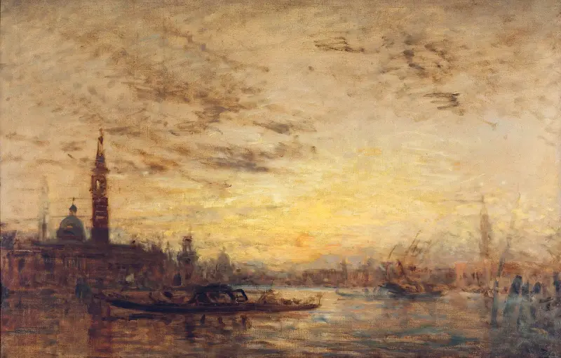Venise, La Giudecca Au Crépuscule av Félix Ziem