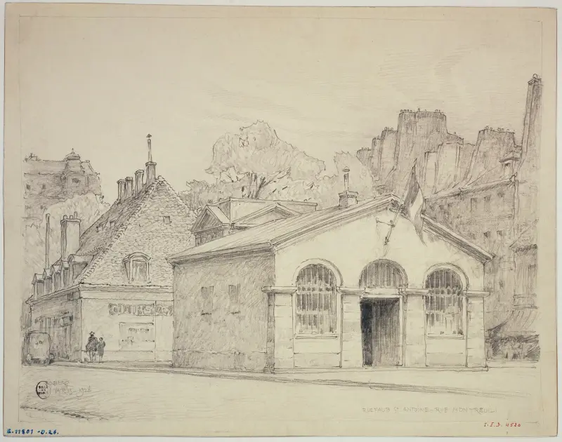 Rue du Faubourg Saint-Antoine och rue de Montreuil av Ferdinand Boberg