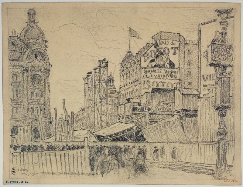 Prosekání bulváru Haussmann, Ferdinand Boberg
