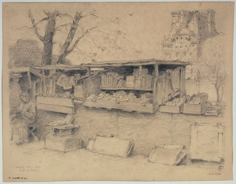 Bouquinisterna vid quai Voltaire av Ferdinand Boberg