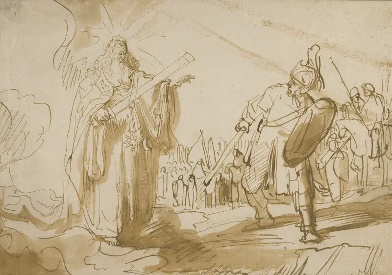 Der Bote Gottes erscheint Josua von Ferdinand Bol