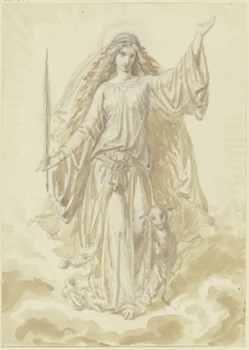 Die Heilige Agnes auf Wolken av Ferdinand Fellner