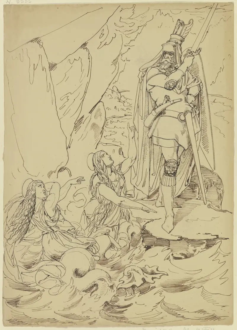 Hagen och Donaus sjöjungfrur av Ferdinand Fellner