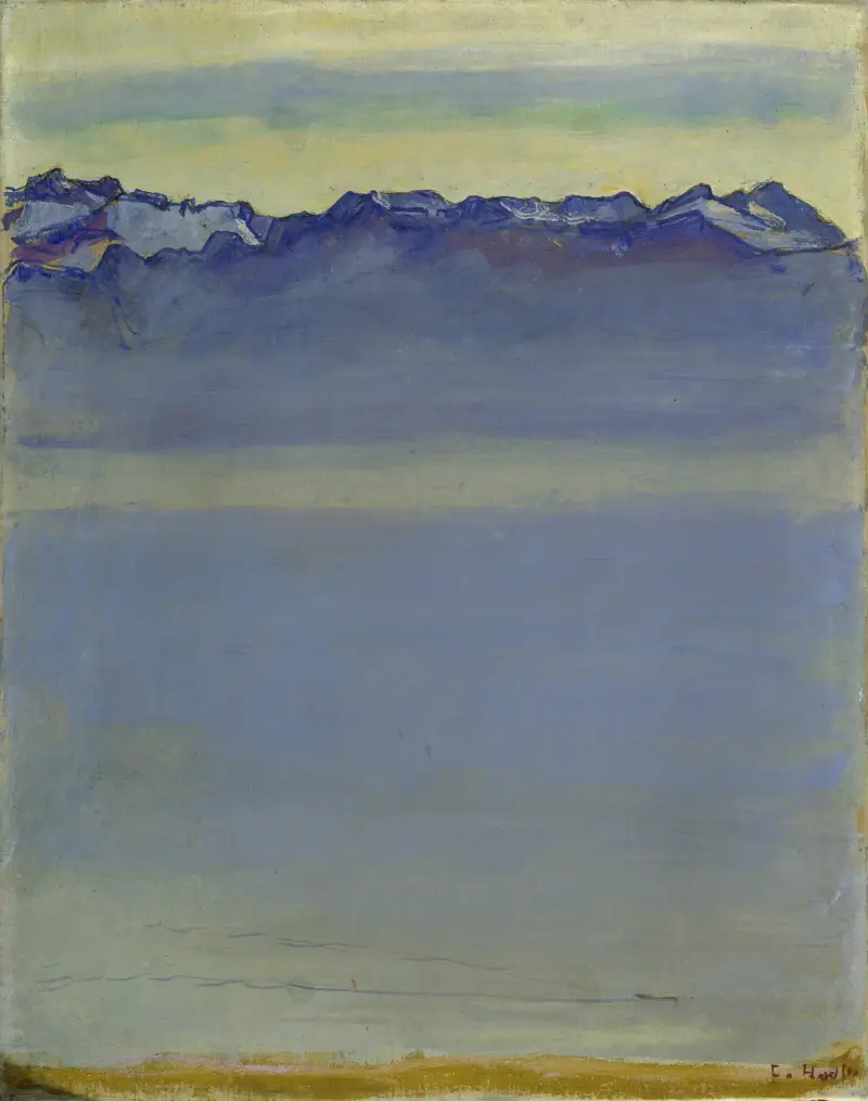 Der Genfersee mit den Savoyer Alpen von Ferdinand Hodler