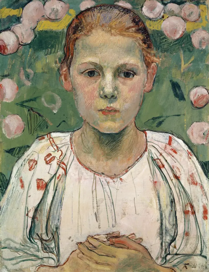 Porträtt av Käthe von Bach (i trädgården) av Ferdinand Hodler