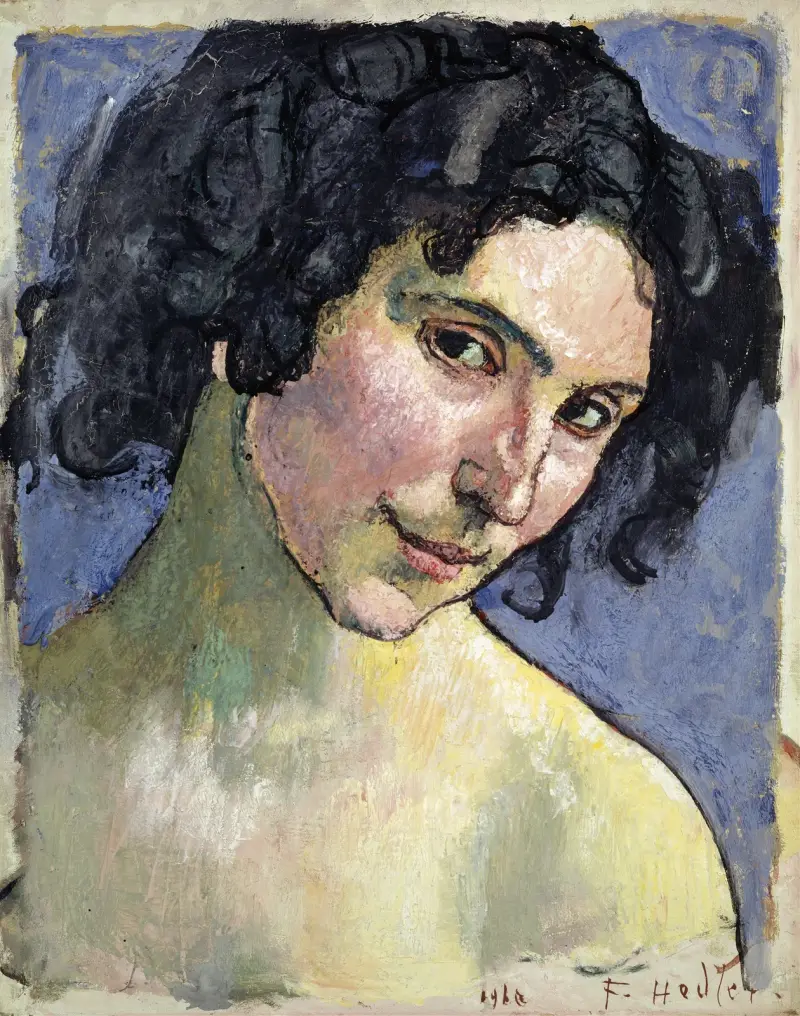 Porträtt av modellen Giulia Leonardi av Ferdinand Hodler