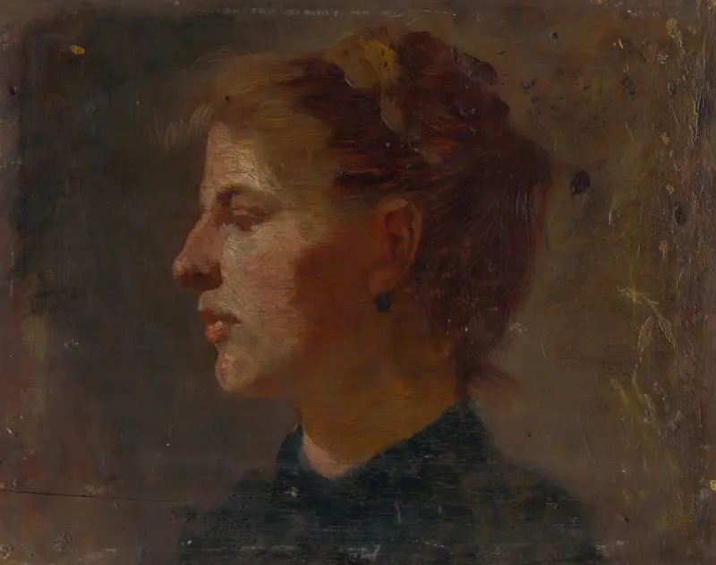 Kopfstudie einer jüngeren Frau von Ferdinand Katona