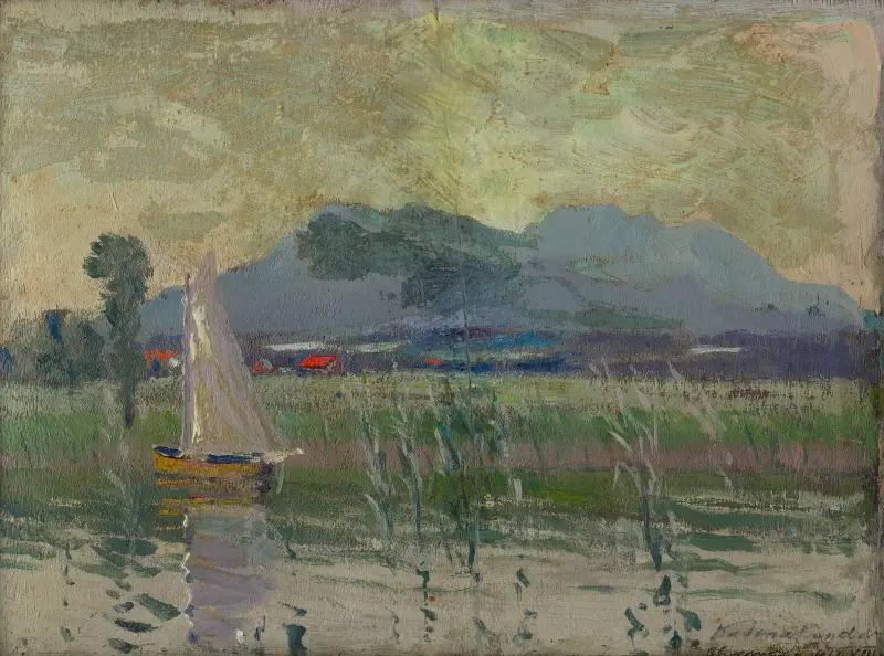 Motif from Chiemsee av Ferdinand Katona