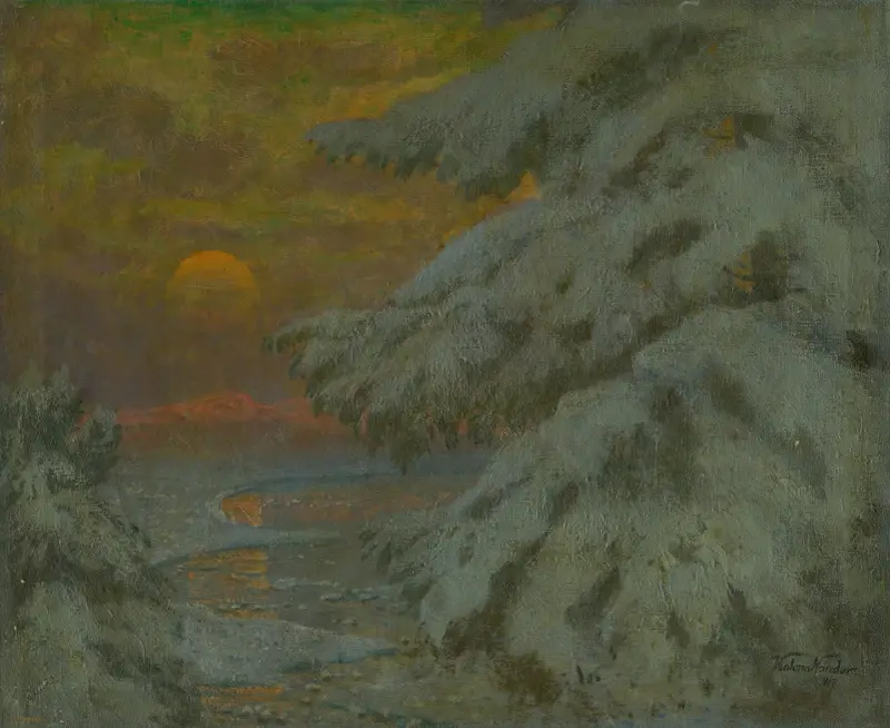 Zachód słońca zimą, Ferdinand Katona